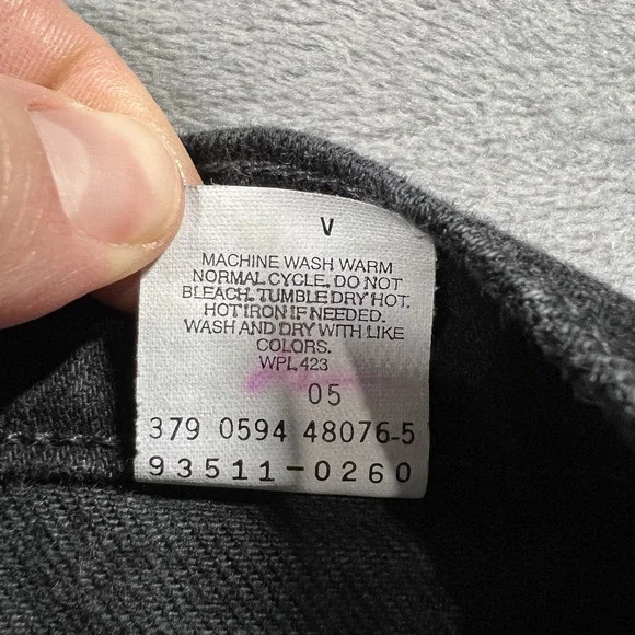 VTG Levis 511 Skirt Womens 8 Black Slim Y2K Mini Grunge Made in USA Denim 90s - Picture 4 of 9